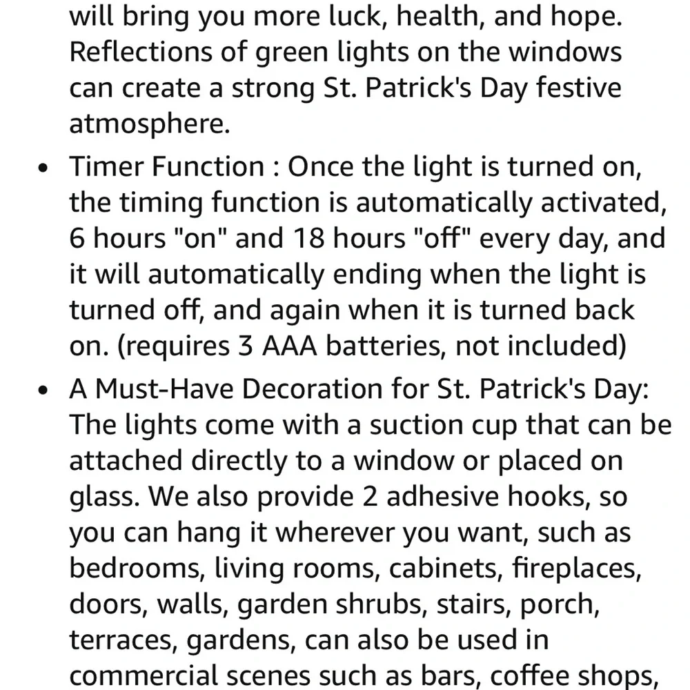 Green Shamrock LED 4 Clover 🍀 String Lights